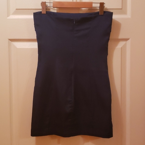 Navy Blue Tube Top Dress - Picture 3 of 4